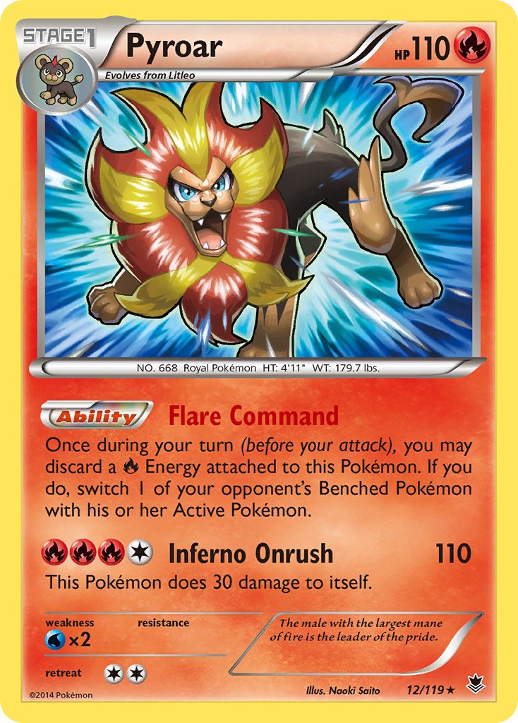 Pyroar (12/119) (Theme Deck Exclusive) [XY: Phantom Forces] | Gam3 Escape