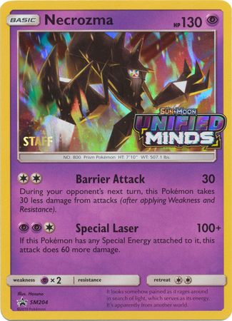 Necrozma (SM204) (Staff Prerelease Promo) [Sun & Moon: Black Star Promos] | Gam3 Escape