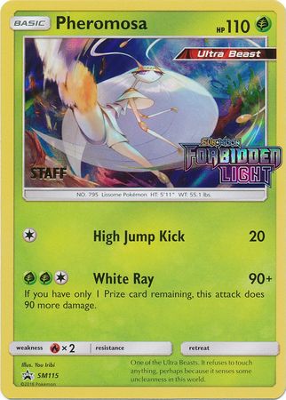 Pheromosa (SM115) (Staff Prerelease Promo) [Sun & Moon: Black Star Promos] | Gam3 Escape