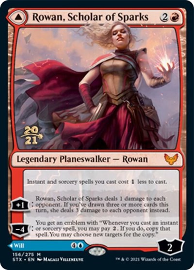 Rowan, Scholar of Sparks // Will, Scholar of Frost [Strixhaven: School of Mages Prerelease Promos] | Gam3 Escape