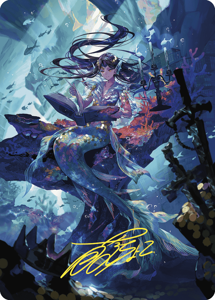 Rhystic Study Art Card (Gold-Stamped Signature) [Wilds of Eldraine Art Series] | Gam3 Escape