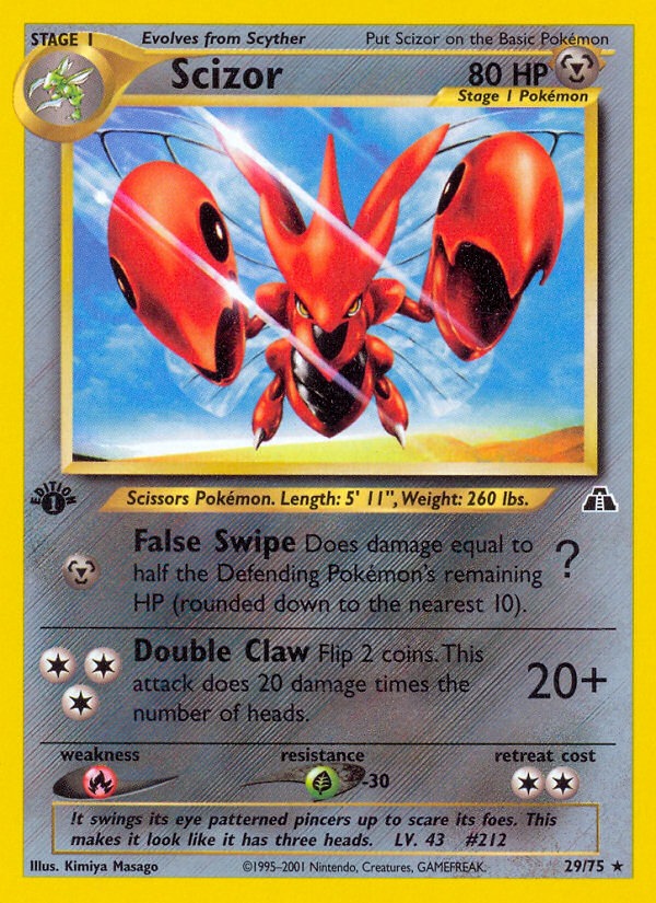 Scizor (29/75) [Neo Discovery 1st Edition] | Gam3 Escape