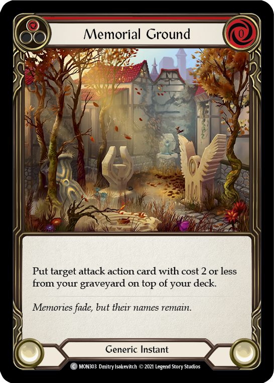 Memorial Ground (Red) [MON303] 1st Edition Normal | Gam3 Escape