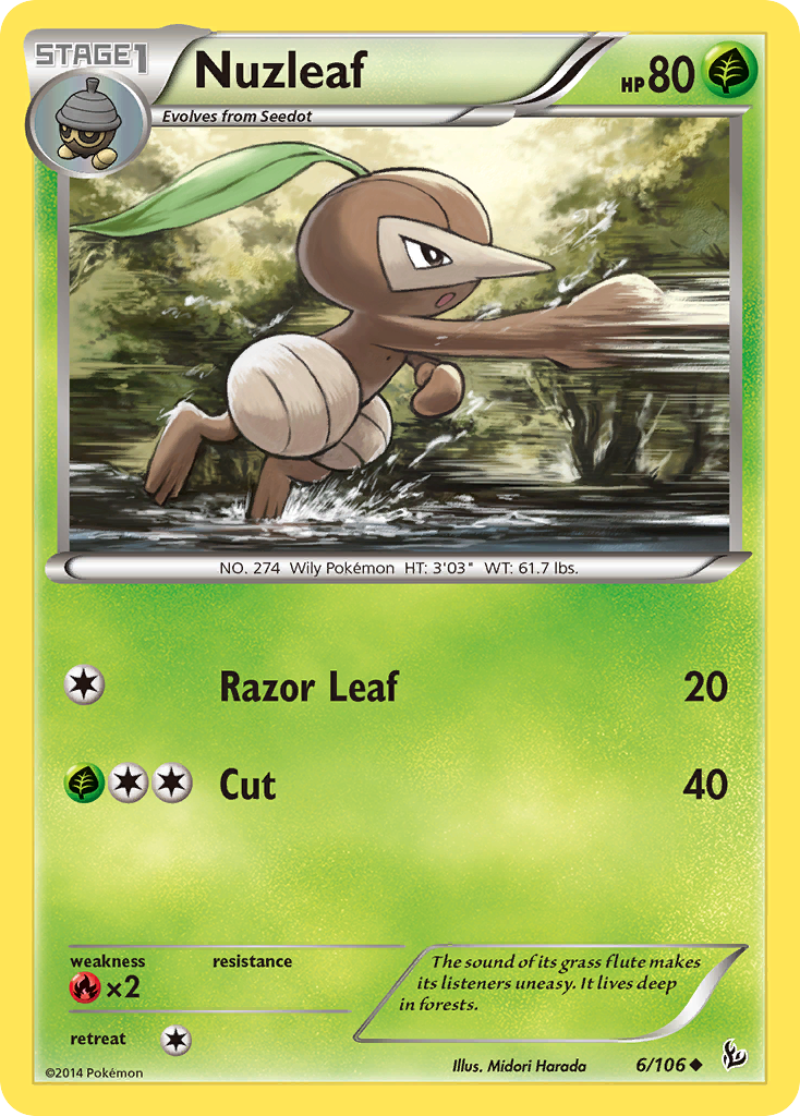 Nuzleaf (6/106) [XY: Flashfire] | Gam3 Escape