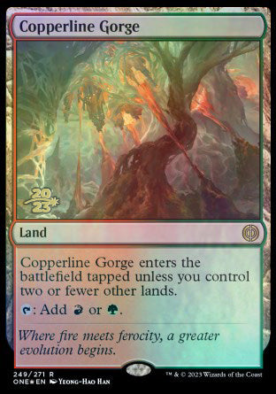 Copperline Gorge [Phyrexia: All Will Be One Prerelease Promos] | Gam3 Escape