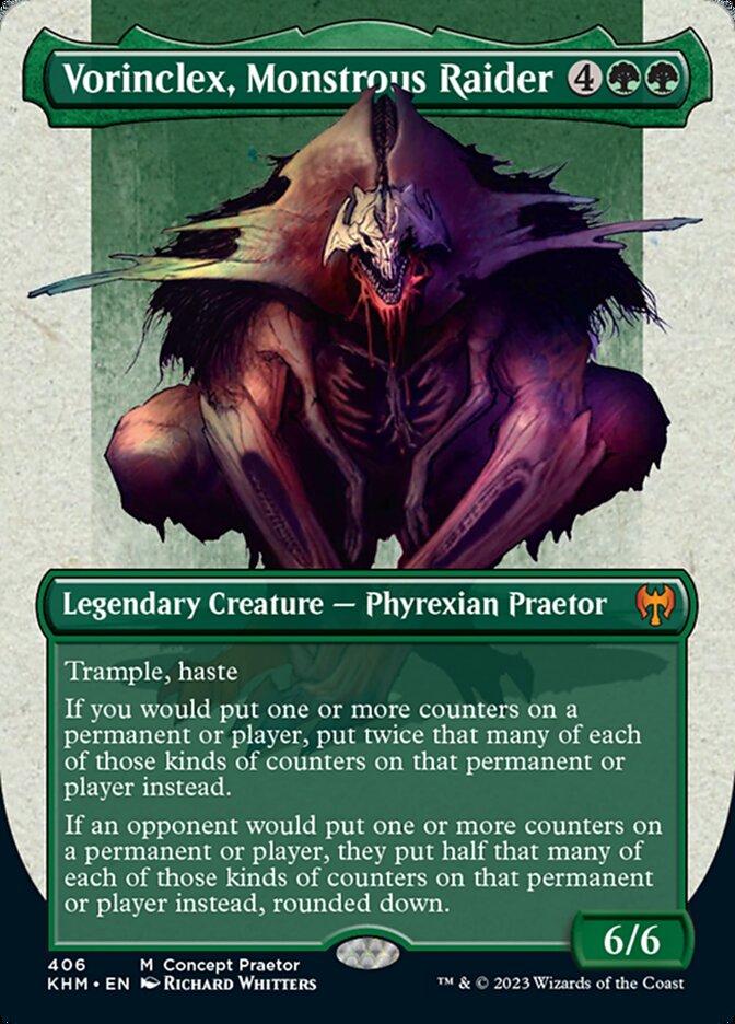 Vorinclex, Monstrous Raider (Borderless Concept Praetors) [Phyrexia: All Will Be One] | Gam3 Escape