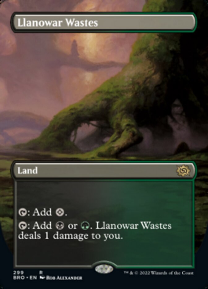 Llanowar Wastes (Borderless Alternate Art) [The Brothers' War] | Gam3 Escape