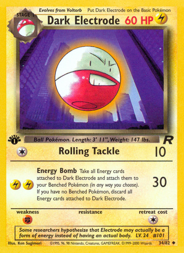 Dark Electrode (34/82) [Team Rocket 1st Edition] | Gam3 Escape