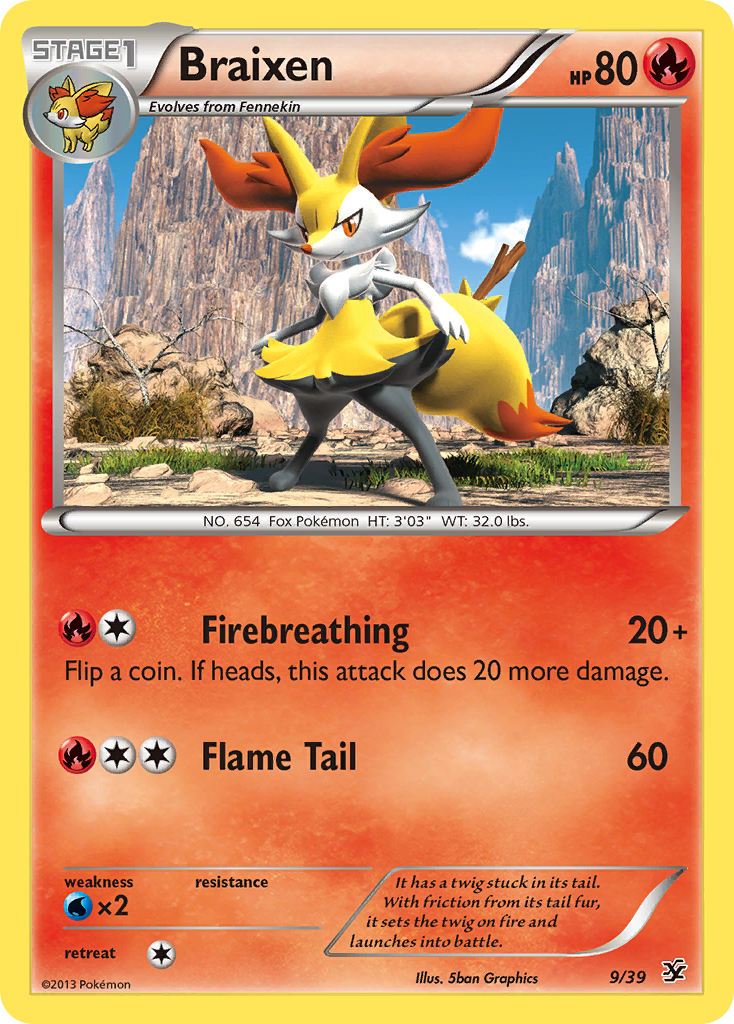 Braixen (9/39) [XY: Kalos Starter Set] | Gam3 Escape