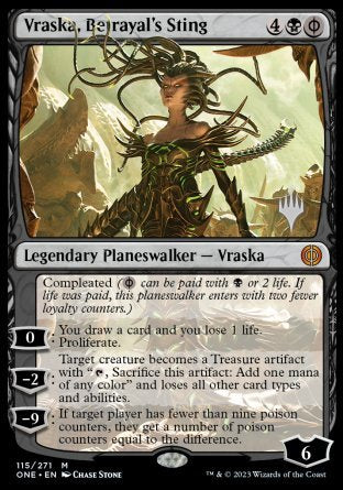 Vraska, Betrayal's Sting (Promo Pack) [Phyrexia: All Will Be One Promos] | Gam3 Escape