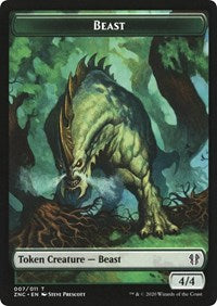 Beast // Saproling Double-sided Token [Commander: Zendikar Rising Tokens] | Gam3 Escape