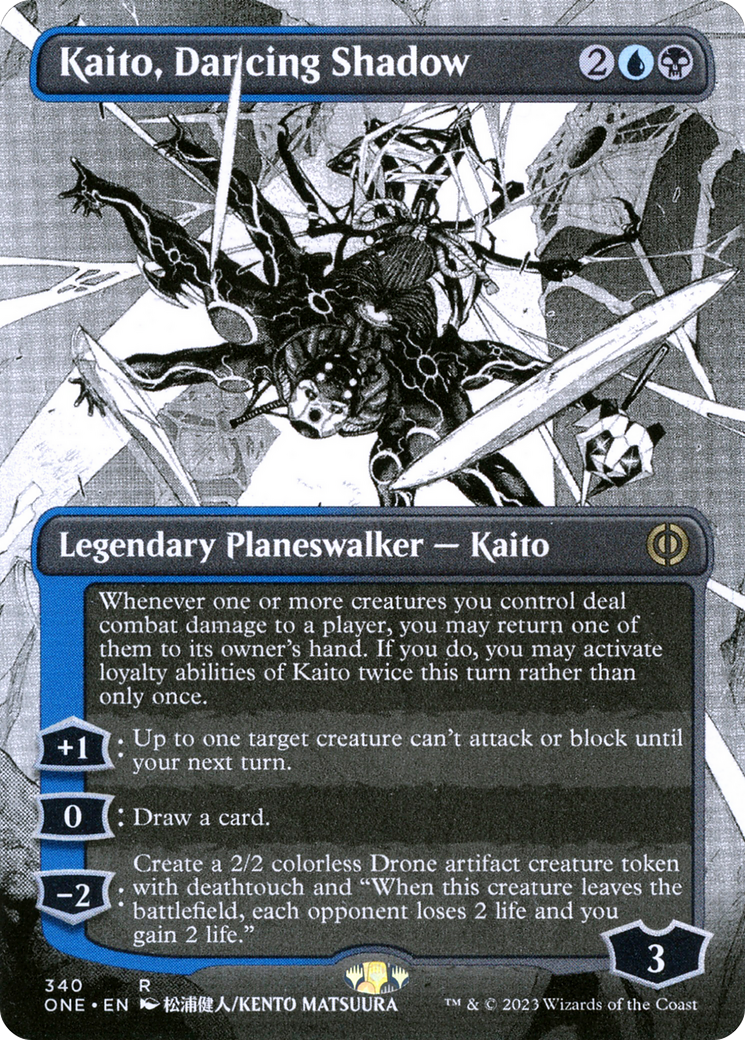 Kaito, Dancing Shadow (Borderless Manga) [Phyrexia: All Will Be One] | Gam3 Escape