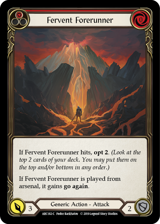 Fervent Forerunner (Red) [ARC182-C] 1st Edition Normal | Gam3 Escape