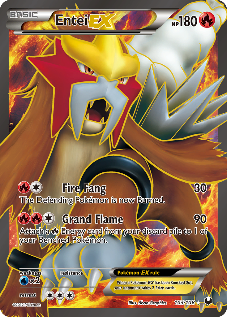 Entei EX (103/108) [Black & White: Dark Explorers] | Gam3 Escape