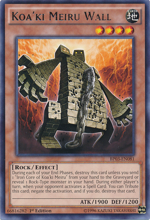 Koa'ki Meiru Wall [BP03-EN081] Rare | Gam3 Escape