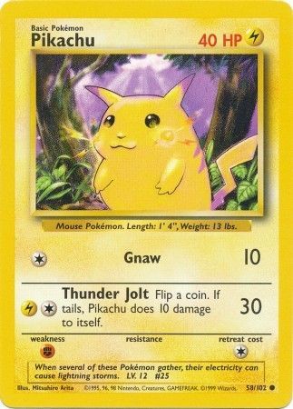 Pikachu (58/102) [Base Set Unlimited] | Gam3 Escape