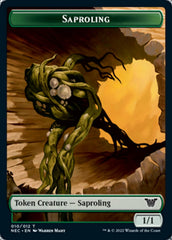 Saproling // Spirit (002) Double-sided Token [Kamigawa: Neon Dynasty Commander Tokens] | Gam3 Escape