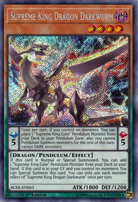 Supreme King Dragon Darkwurm [BLRR-EN063] Secret Rare | Gam3 Escape