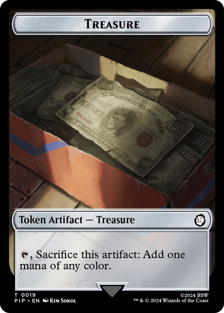 Treasure (0019) // Warrior Double-Sided Token [Fallout Tokens] | Gam3 Escape