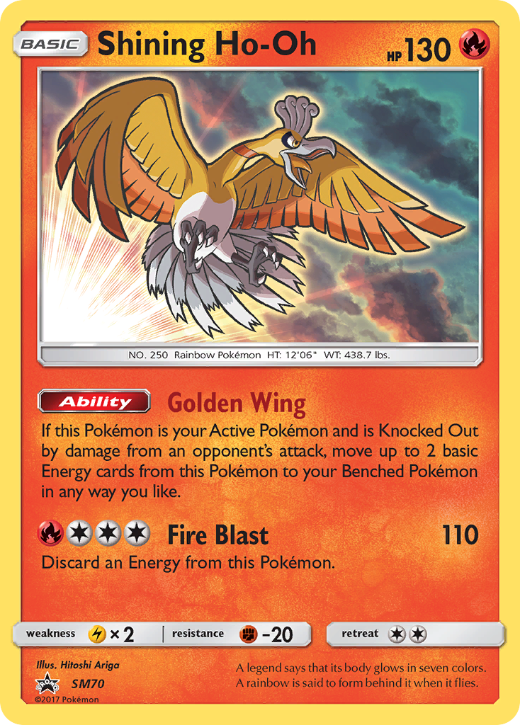 Shining Ho-Oh (SM70) [Sun & Moon: Black Star Promos] | Gam3 Escape