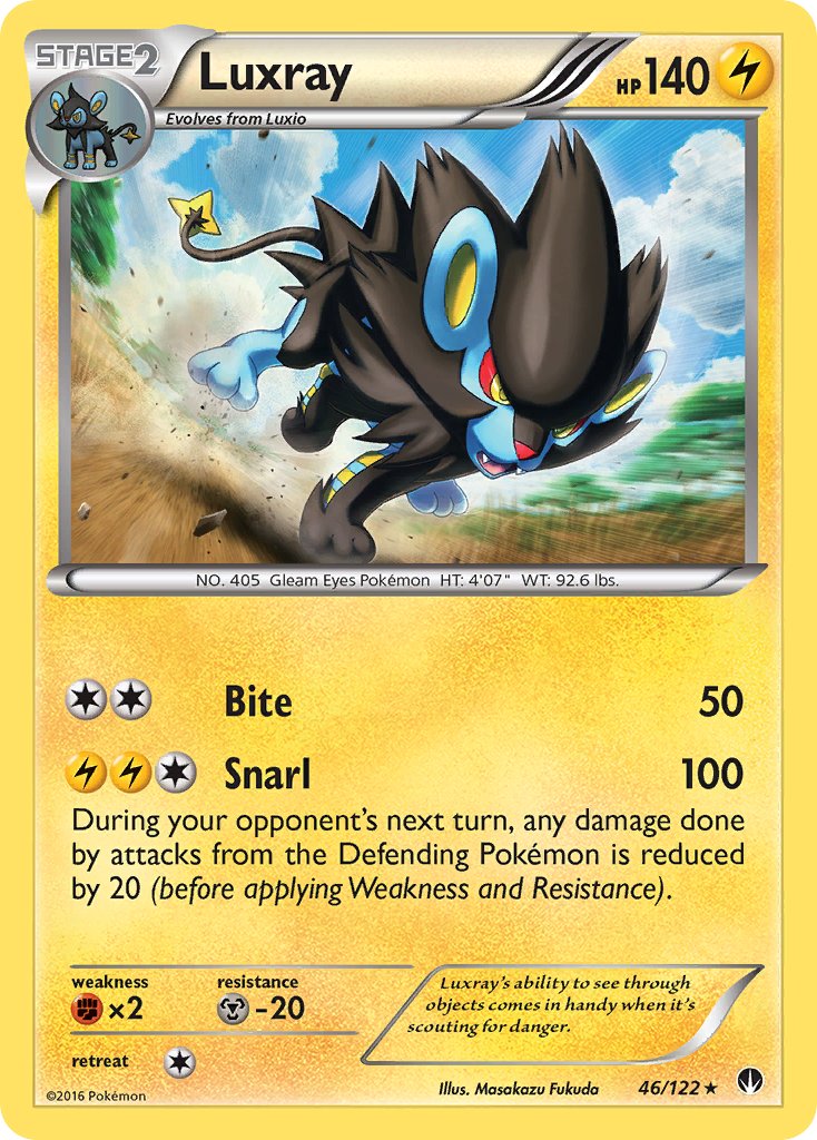 Luxray (46/122) (Cracked Ice Holo) [XY: BREAKpoint] | Gam3 Escape