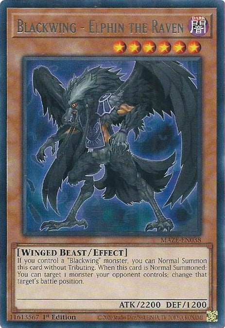 Blackwing - Elphin the Raven [MAZE-EN038] Rare | Gam3 Escape