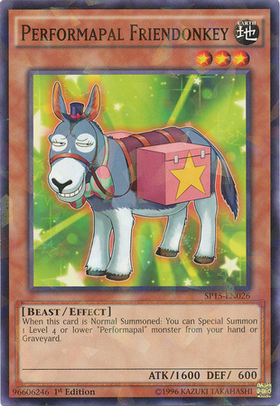 Performapal Friendonkey [SP15-EN026] Shatterfoil Rare | Gam3 Escape