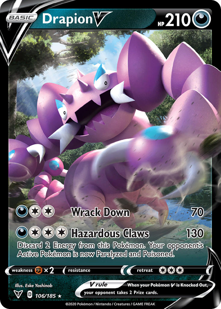 Drapion V (106/185) [Sword & Shield: Vivid Voltage] | Gam3 Escape