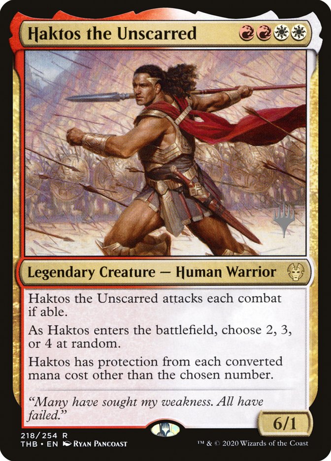 Haktos the Unscarred (Promo Pack) [Theros Beyond Death Promos] | Gam3 Escape