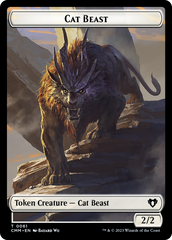 Cleric // Cat Beast Double-Sided Token [Commander Masters Tokens] | Gam3 Escape