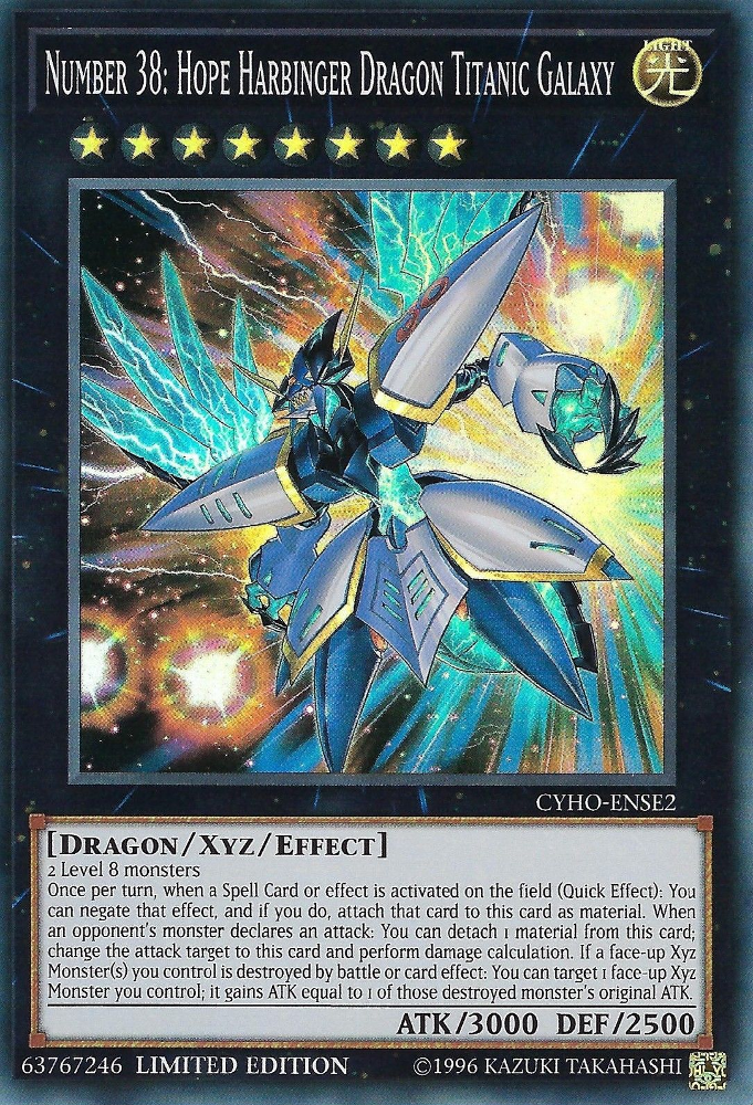 Number 38: Hope Harbinger Dragon Titanic Galaxy [CYHO-ENSE2] Super Rare | Gam3 Escape