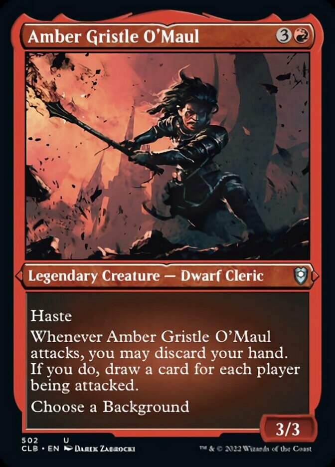 Amber Gristle O'Maul (Foil Etched) [Commander Legends: Battle for Baldur's Gate] | Gam3 Escape