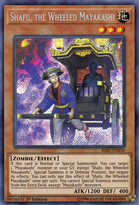 Shafu, the Wheeled Mayakashi [HISU-EN030] Secret Rare | Gam3 Escape