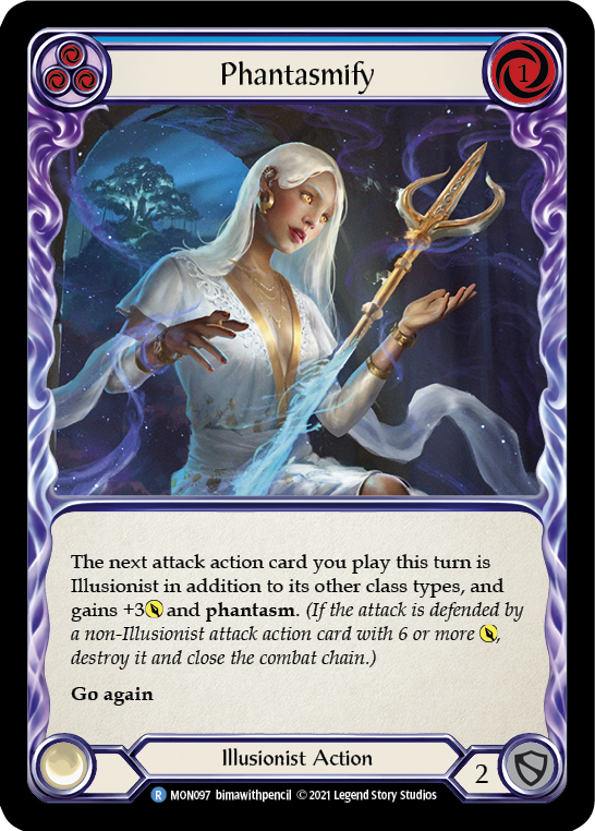 Phantasmify (Blue) (Rainbow Foil) [MON097-RF] 1st Edition Rainbow Foil | Gam3 Escape