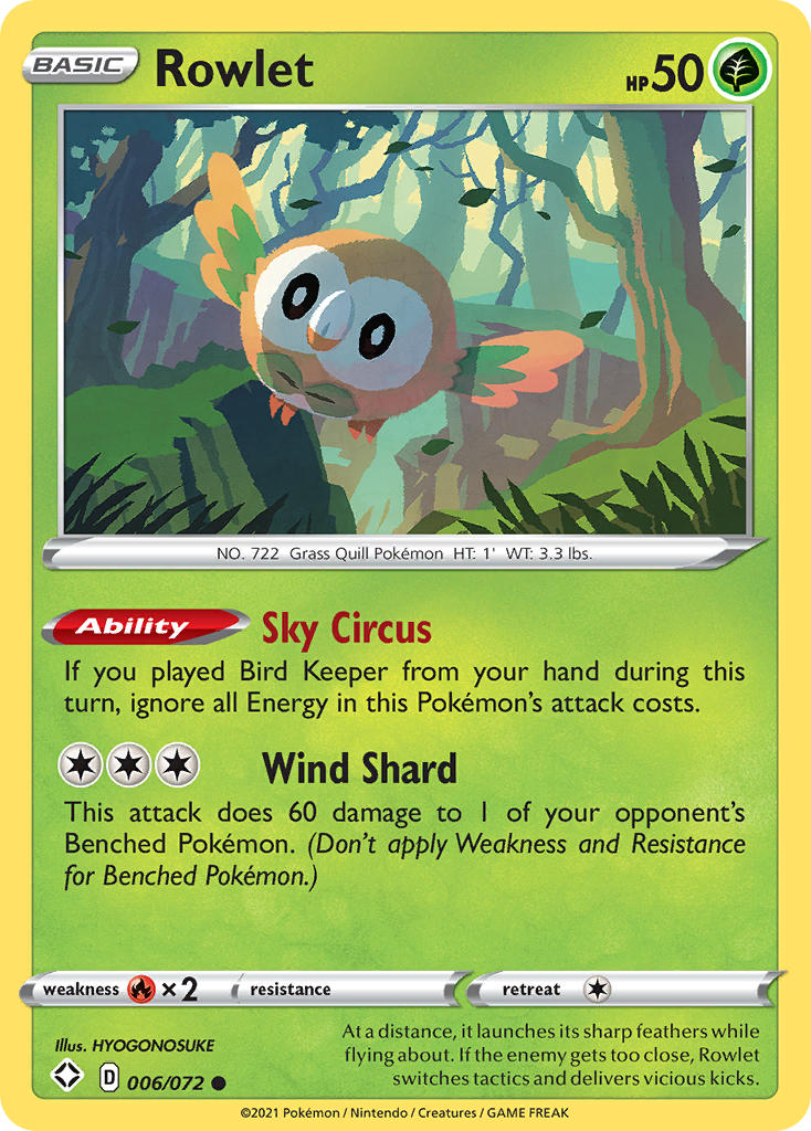 Rowlet (006/072) [Sword & Shield: Shining Fates] | Gam3 Escape