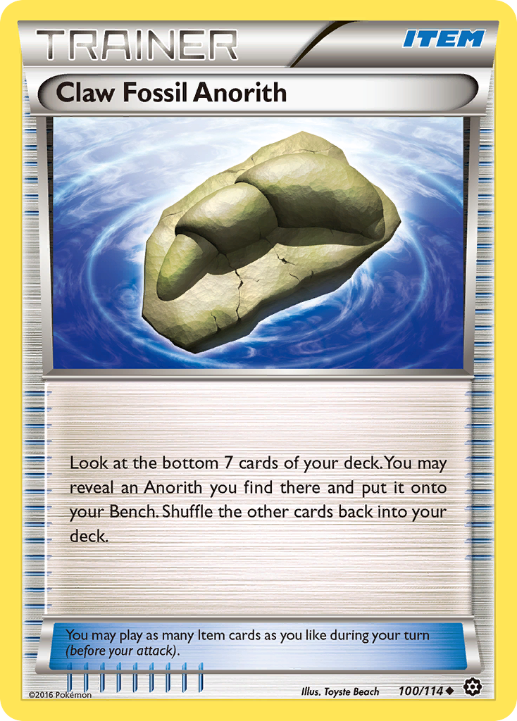 Claw Fossil Anorith (100/114) [XY: Steam Siege] | Gam3 Escape