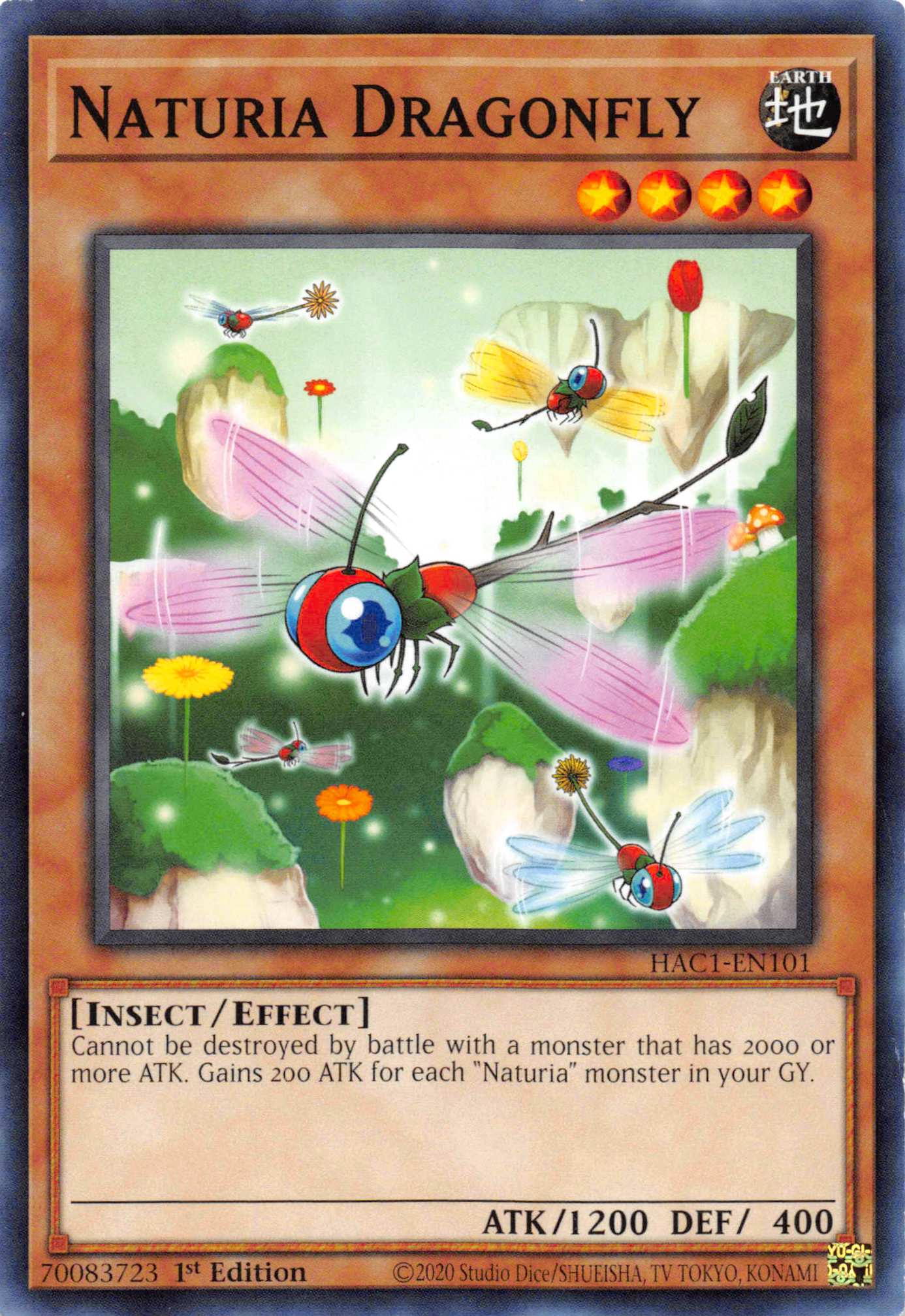 Naturia Dragonfly (Duel Terminal) [HAC1-EN101] Parallel Rare | Gam3 Escape