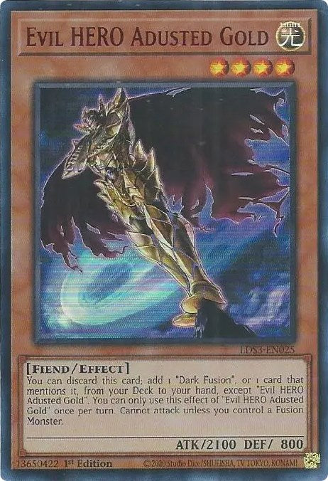 Evil HERO Adusted Gold (Red) [LDS3-EN025] Ultra Rare | Gam3 Escape