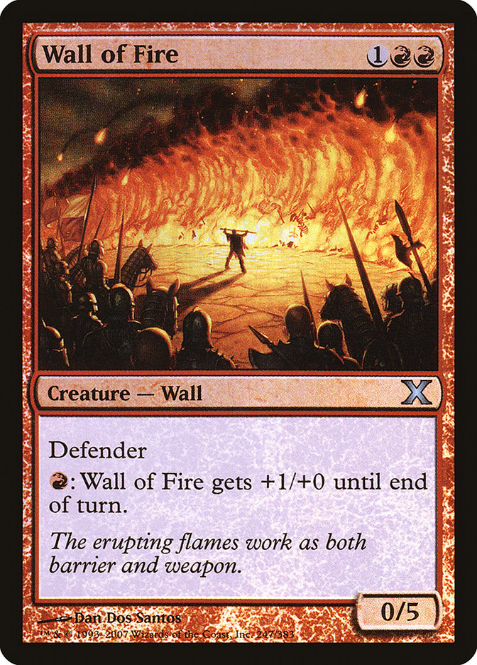 Wall of Fire (Premium Foil) [Tenth Edition] | Gam3 Escape