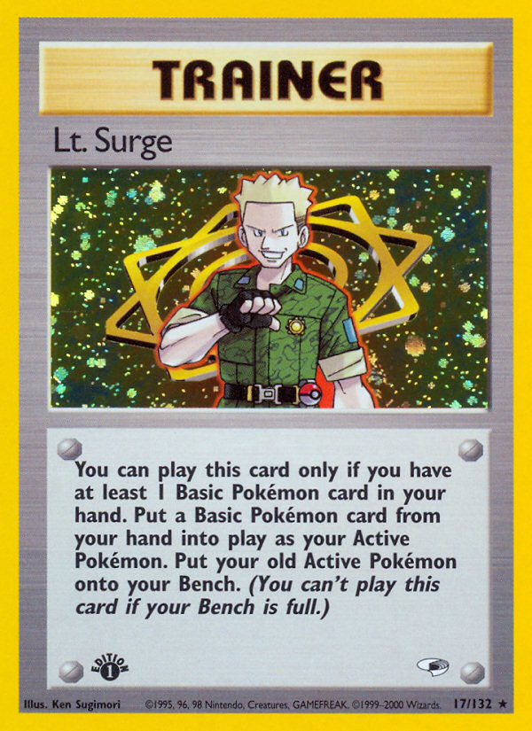 Lt. Surge (17/132) [Gym Heroes 1st Edition] | Gam3 Escape