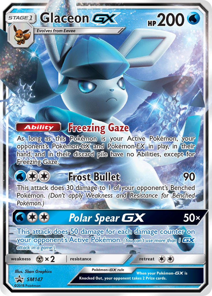 Glaceon GX (SM147) [Sun & Moon: Black Star Promos] | Gam3 Escape