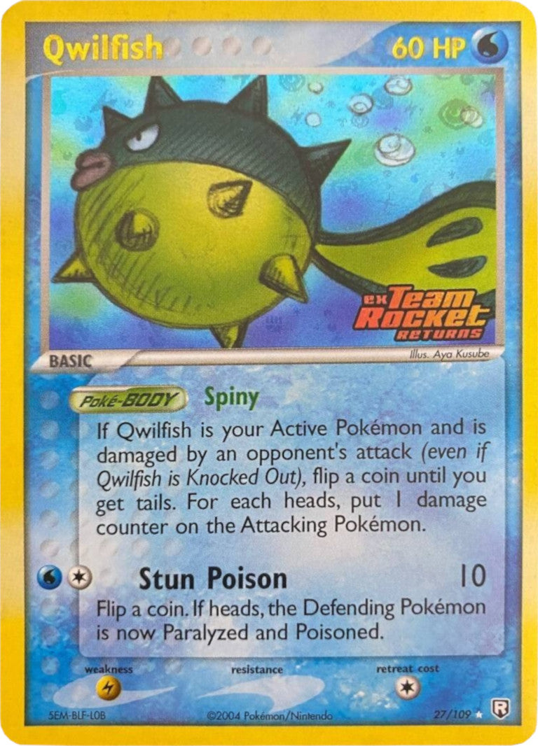 Qwilfish (27/109) (Stamped) [EX: Team Rocket Returns] | Gam3 Escape