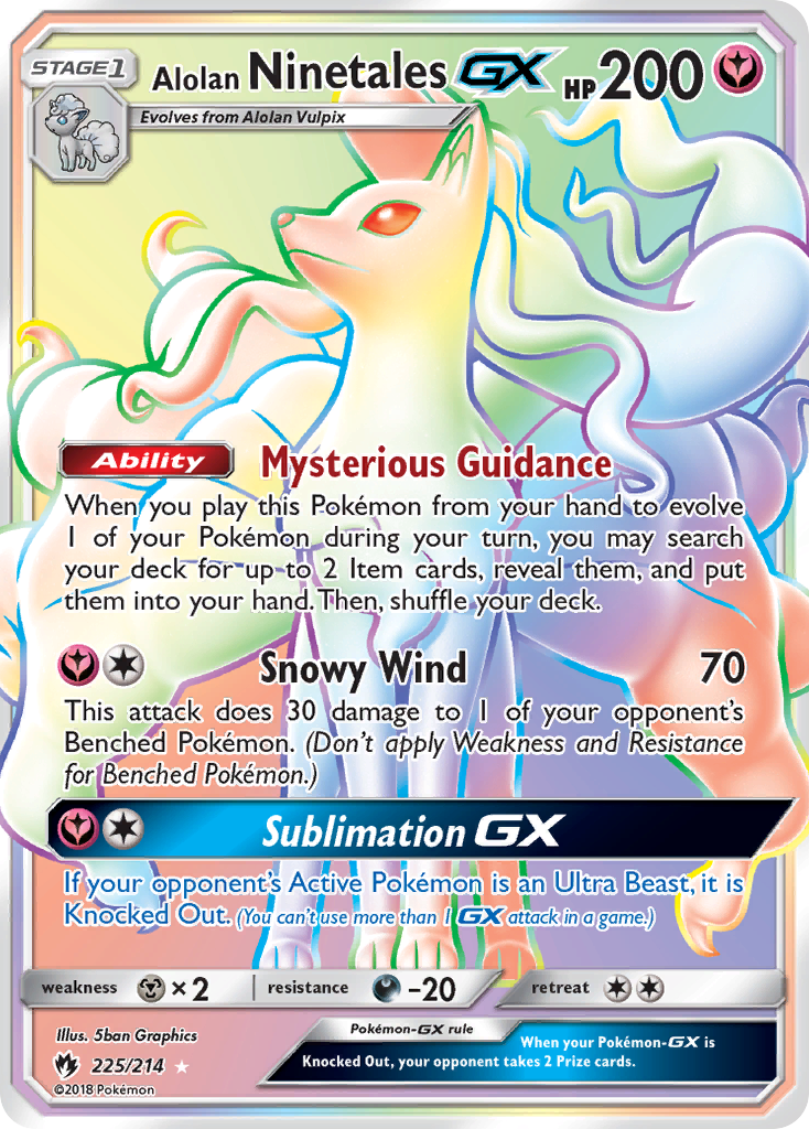 Alolan Ninetales GX (225/214) [Sun & Moon: Lost Thunder] | Gam3 Escape