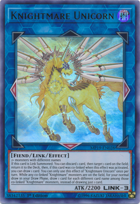 Knightmare Unicorn [MP19-EN028] Ultra Rare | Gam3 Escape