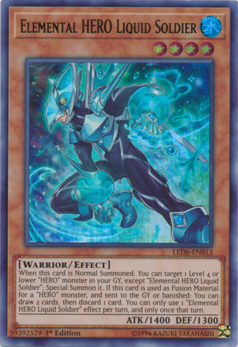 Elemental Hero Liquid Soldier [LED6-EN013] Ultra Rare | Gam3 Escape