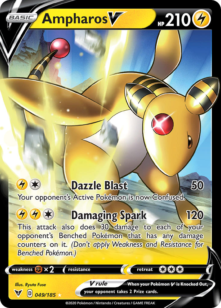 Ampharos V (049/185) [Sword & Shield: Vivid Voltage] | Gam3 Escape