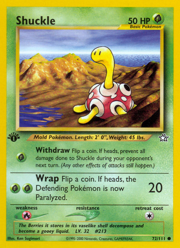 Shuckle (72/111) [Neo Genesis 1st Edition] | Gam3 Escape