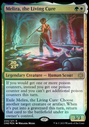 Melira, the Living Cure [Phyrexia: All Will Be One Prerelease Promos] | Gam3 Escape