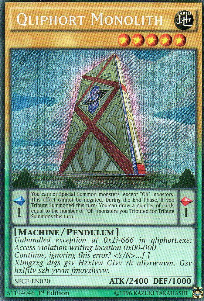 Qliphort Monolith [SECE-EN020] Secret Rare | Gam3 Escape