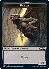 Demon // Zombie Double-sided Token [Core Set 2021 Tokens] | Gam3 Escape